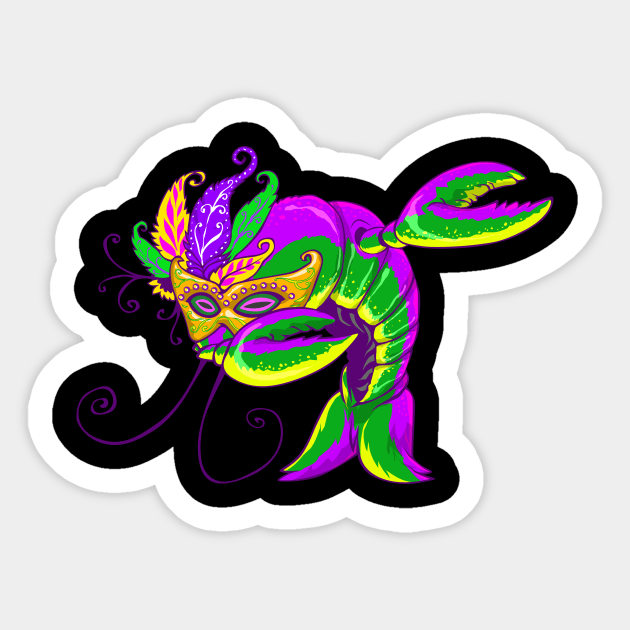 Mardi Gras Dabbing Crawfish Dab Dance Sticker by ScottsRed